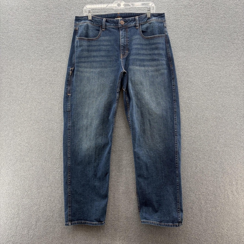 Ripton Co Jeans Men 34x31 Blue Denim Bike Pant Stretch Relaxed Straight Leg